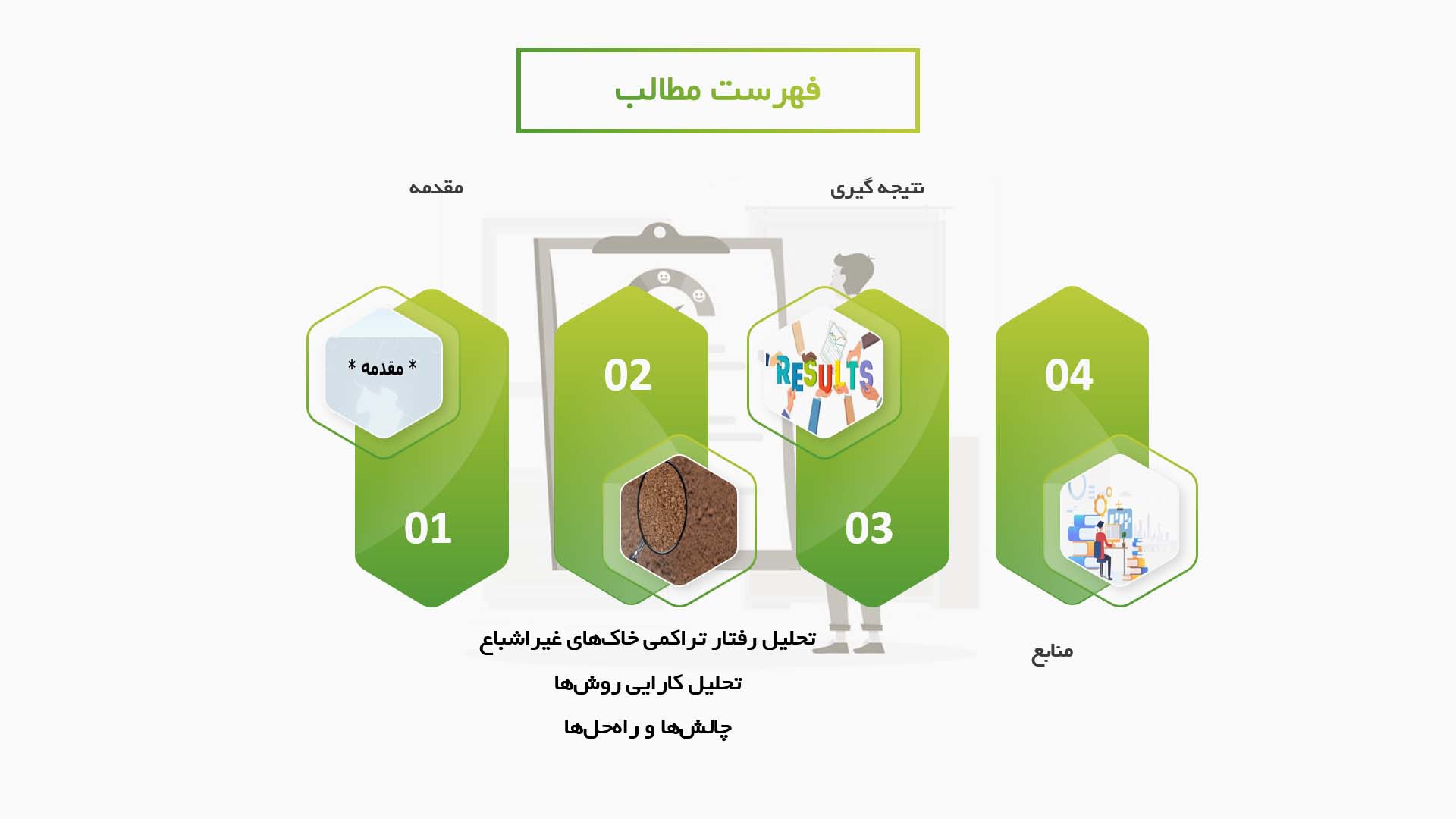 پاورپوینت در مورد تحلیل رفتار تراکمی خاک‌های غیراشباع